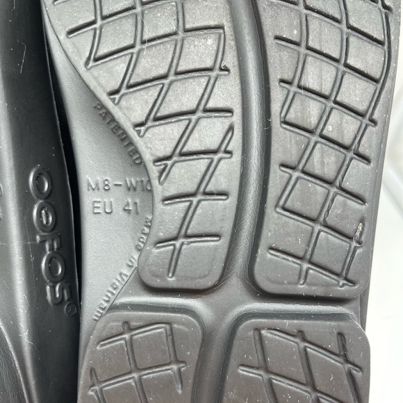 OOFOS OOAAH Unisex Womens 10 Mens 8 Black Slide Sandals Comfort Recovery Used - Picture 6 of 8